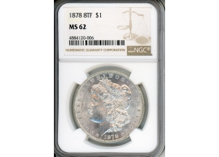 PMJ Coins & Collectibles, Inc. 1878 8TF $1 NGC MS 62
