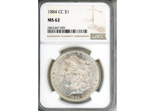 PMJ Coins & Collectibles, Inc. 1884 CC $1 NGC MS 62
