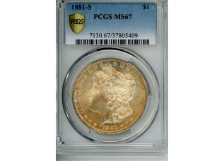 PMJ Coins & Collectibles, Inc. 1881 S $1 PCGS MS 67