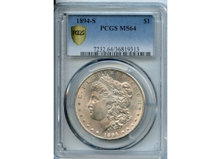 PMJ Coins & Collectibles, Inc. 1894-S  $1  PCGS  MS64  Morgan Dollar