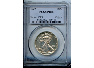 PMJ Coins & Collectibles, Inc. 1939  50C  PCGS  PR66  Walking Liberty Half-dollar