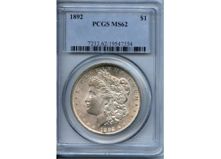 PMJ Coins & Collectibles, Inc. 1892  $1  PCGS  MS62  MORGAN DOLLAR