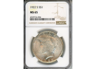 PMJ Coins & Collectibles, Inc. 1922 S $1 NGC MS 65