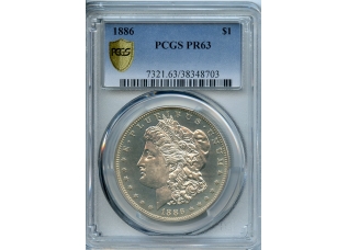 PMJ Coins & Collectibles, Inc. 1886  $1  PCGS  PR63  Morgan Dollar