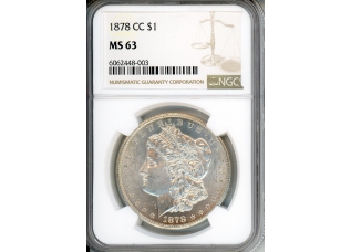 PMJ Coins & Collectibles, Inc. 1878 CC $1 NGC MS 63