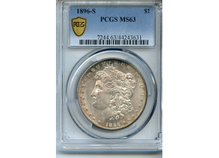 PMJ Coins & Collectibles, Inc. 1896 S $1  PCGS  MS63  MORGAN DOLLAR