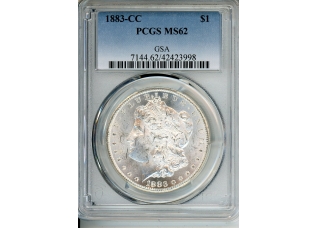 PMJ Coins & Collectibles, Inc. 1883 CC $1 PCGS MS 62 Morgan Dollar  GSA