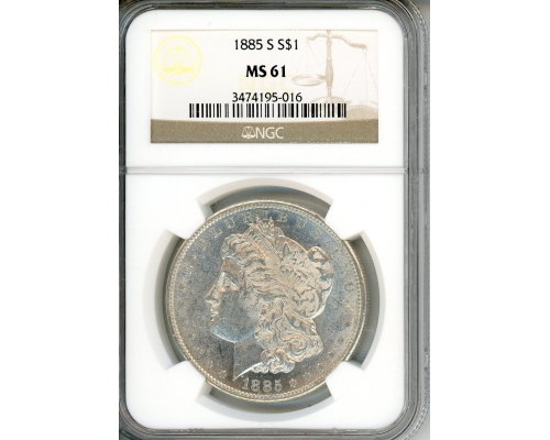 PMJ Coins & Collectibles, Inc. 1885 S $1 NGC MS 61