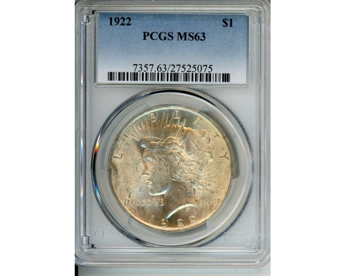 PMJ Coins & Collectibles, Inc. 1922 $1 PCGS MS 63