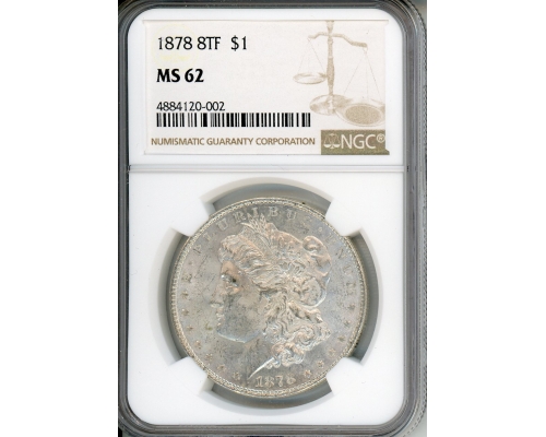 PMJ Coins & Collectibles, Inc. 1878 8TF $1 NGC MS 62