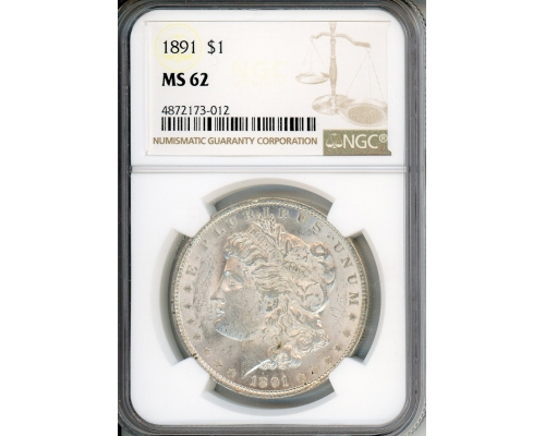 PMJ Coins & Collectibles, Inc. 1891 $1 NGC MS 62