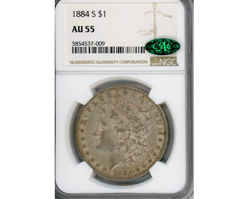 PMJ Coins & Collectibles, Inc. 1884 S $1 NGC AU 55 CAC