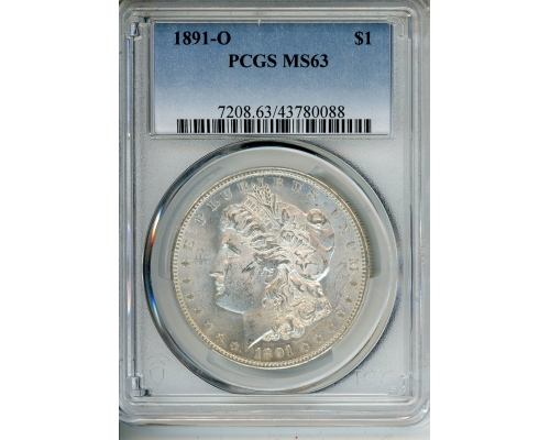PMJ Coins & Collectibles, Inc. 1891 O $1 PCGS MS 63