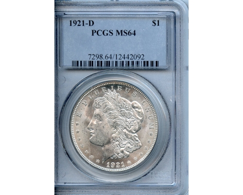 PMJ Coins & Collectibles, Inc. 1921 D  $1  PCGS  MS64  Morgan Dollar