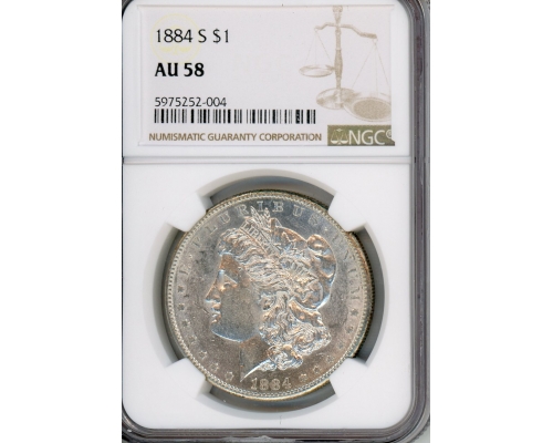 PMJ Coins & Collectibles, Inc. 1884 S $1 NGC AU 58