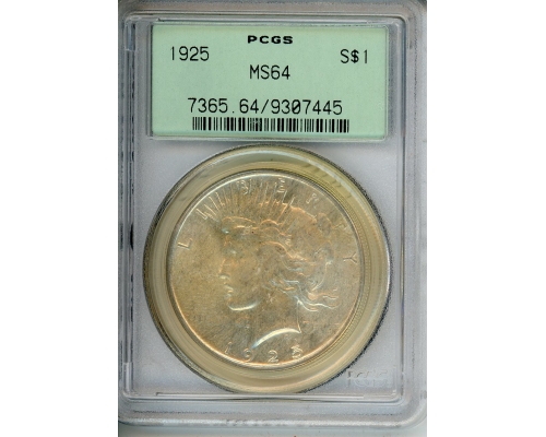 PMJ Coins & Collectibles, Inc. 1925 $1 PCGS MS 64