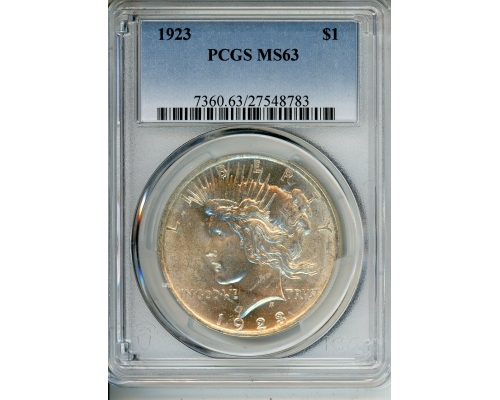 PMJ Coins & Collectibles, Inc. 1923 $1 PCGS MS 63