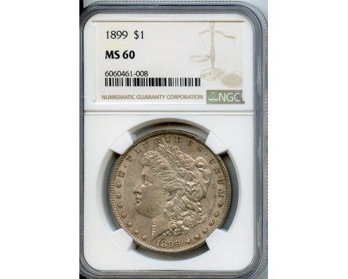 PMJ Coins & Collectibles, Inc. 1899  $1  NGC  MS60  Morgan Dollar