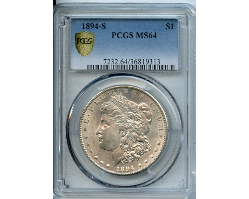 PMJ Coins & Collectibles, Inc. 1894-S  $1  PCGS  MS64  Morgan Dollar