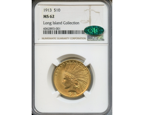 PMJ Coins & Collectibles, Inc. 1913  $10  Gold  NGC  MS62  CAC  Indian Head