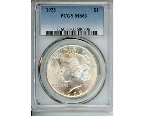 PMJ Coins & Collectibles, Inc. 1923 $1 PCGS MS 63