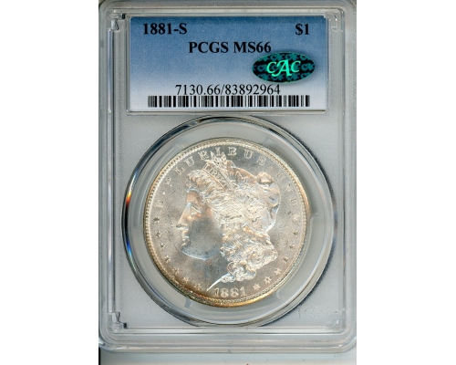 PMJ Coins & Collectibles, Inc. 1881 S $1 PCGS MS 66 CAC