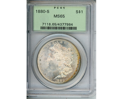 PMJ Coins & Collectibles, Inc. 1880 S $1 PCGS MS 65