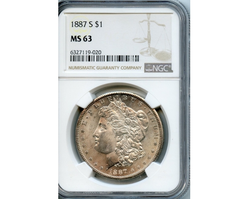 PMJ Coins & Collectibles, Inc. 1887 S  $1  NGC  MS63  Morgan Dollar