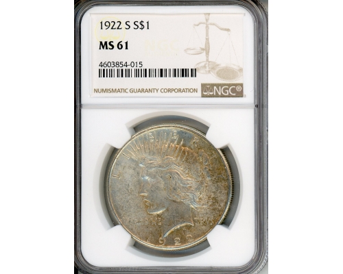 PMJ Coins & Collectibles, Inc. 1922 S $1 NGC MS 61
