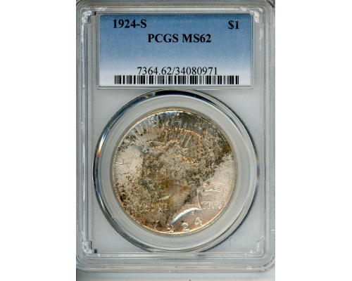 PMJ Coins & Collectibles, Inc. 1924 S $1 PCGS MS 62