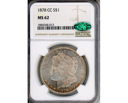 PMJ Coins & Collectibles, Inc. 1878 CC $1 NGC MS 62 CAC