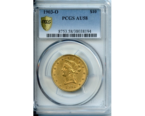PMJ Coins & Collectibles, Inc. 1903 O $10  Gold  PCGS  AU58 Liberty Head