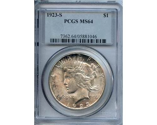 PMJ Coins & Collectibles, Inc. 1923 S  $1  PCGS  MS64  Peace Dollar