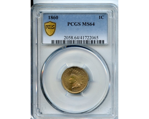 PMJ Coins & Collectibles, Inc. 1860 1C  PCGS MS64  Indian Head Cent