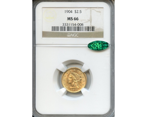 PMJ Coins & Collectibles, Inc. $2.50  Gold  NGC  MS66  Liberty Gold