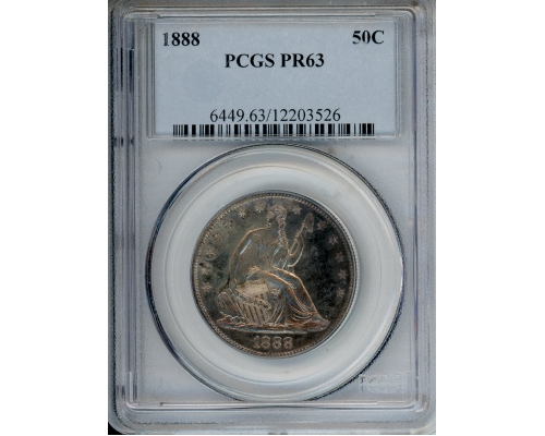 PMJ Coins & Collectibles, Inc. 1888 50C PCGS PR63 Seated Half Proof