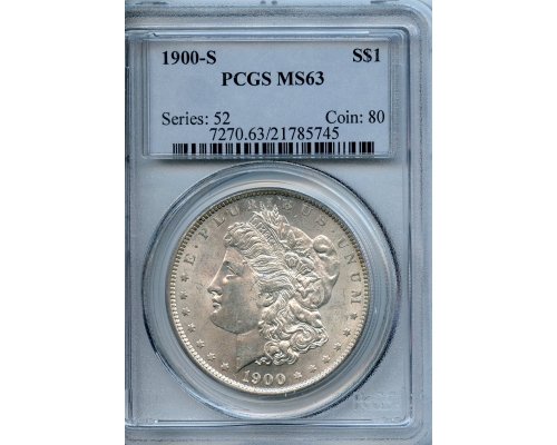 PMJ Coins & Collectibles, Inc. 1900 S  $1  PCGS  MS63  Morgan Dollar