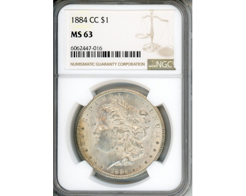PMJ Coins & Collectibles, Inc. 1884 CC $1 NGC MS 63