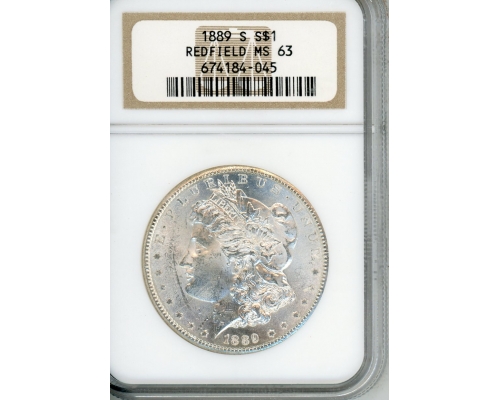 PMJ Coins & Collectibles, Inc. 1889 S $1 Redfield NGC MS 63