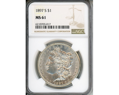 PMJ Coins & Collectibles, Inc. 1897 S $1 NGC MS 61
