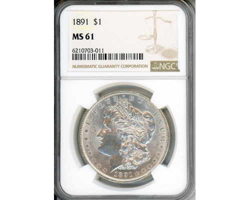 PMJ Coins & Collectibles, Inc. 1891 $1 NGC MS 61