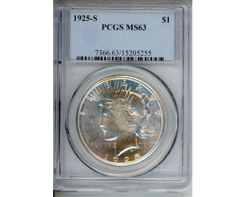 PMJ Coins & Collectibles, Inc. 1925 S $1 PCGS MS 63