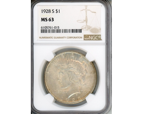 PMJ Coins & Collectibles, Inc. 1928 S $1 NGC MS 63