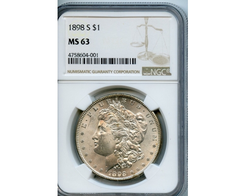 PMJ Coins & Collectibles, Inc. 1898 S  $1  NGC  MS63  Morgan Dollar