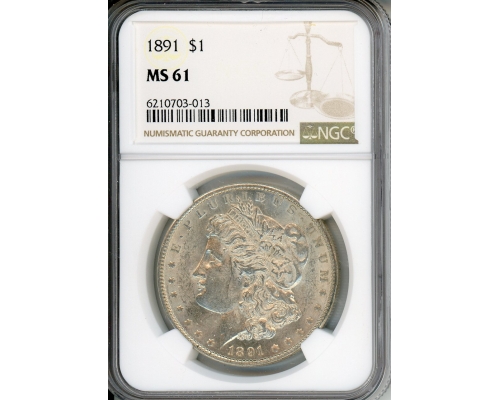 PMJ Coins & Collectibles, Inc. 1891 $1 NGC MS 61